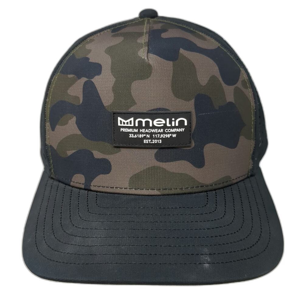 Melin Trucker Hat Black Green Brown One Size Hydro Odyssey Snapback Perforated